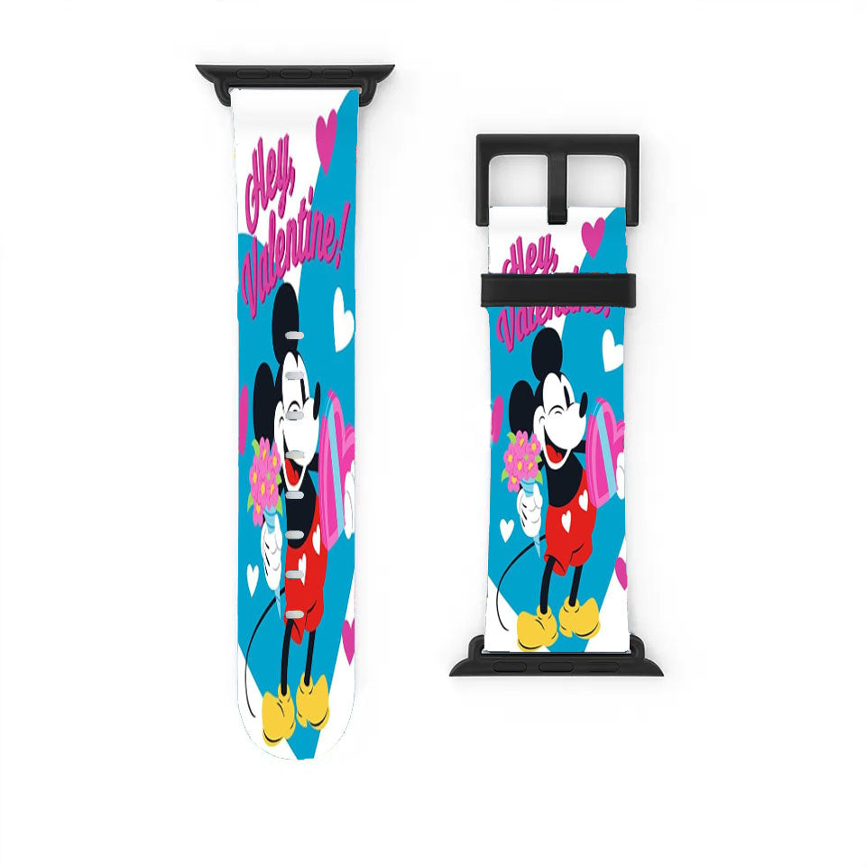 Mickey Flowers And Candy Apple Watch Band 38Mm - 44Mm