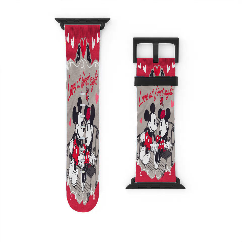 Mickey Mouse And Minnie Mouse Valentines Day Apple Watch Band 38Mm - 44Mm