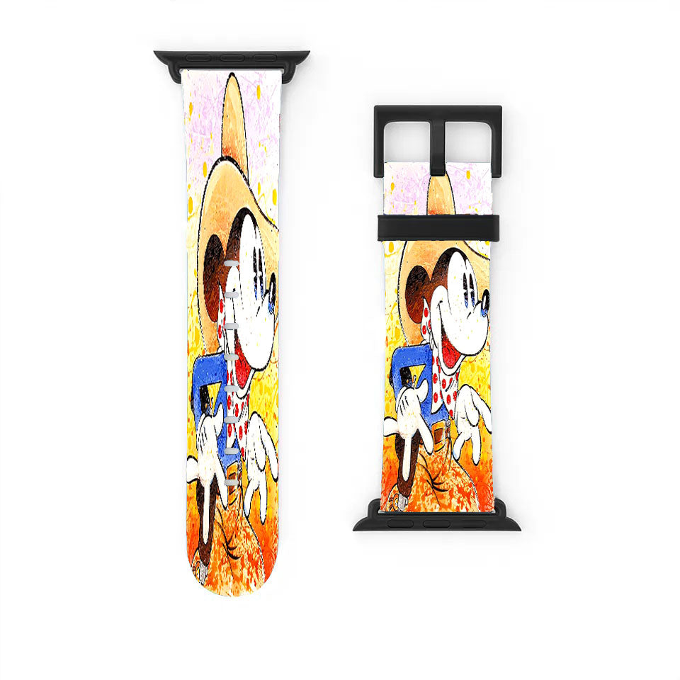 Mickey Mouse Brush Art Apple Watch Band 38Mm - 44Mm