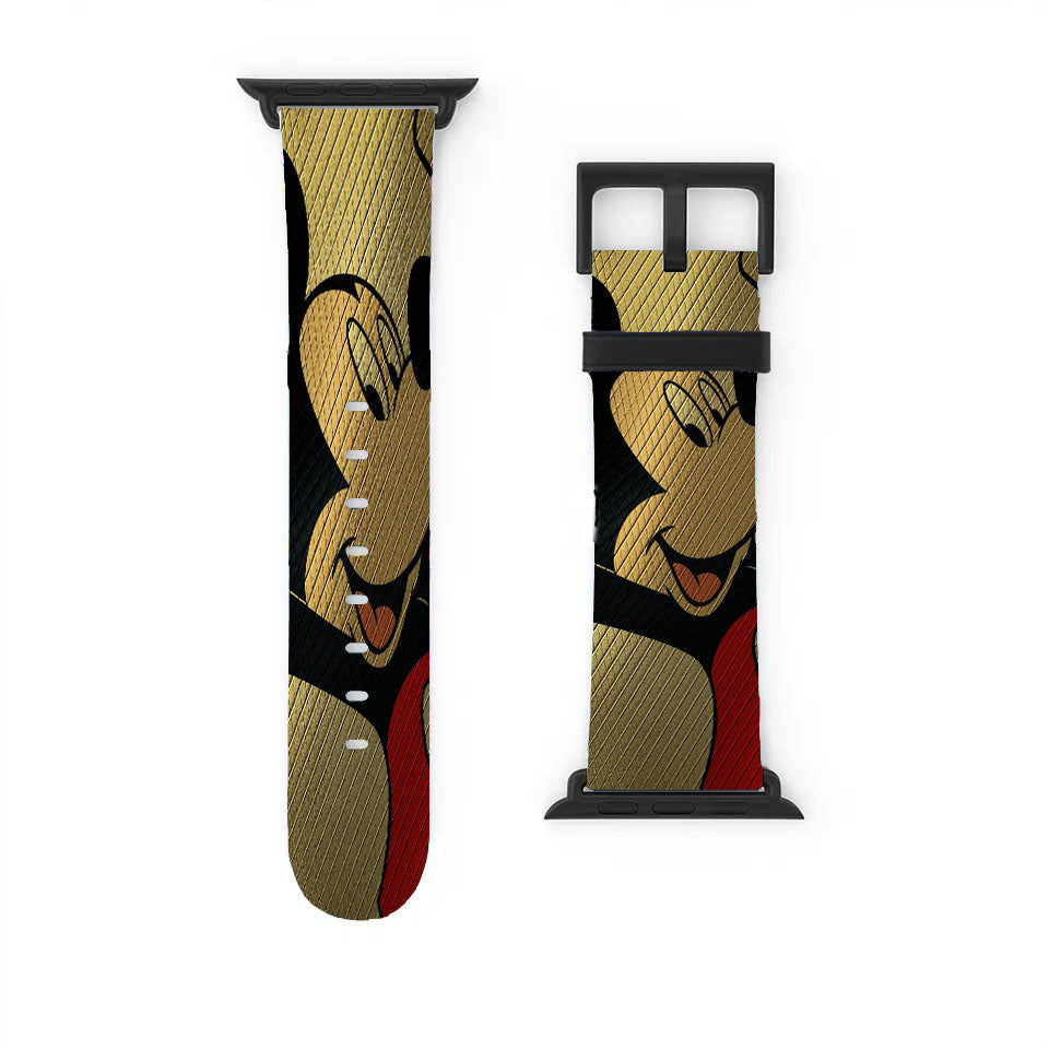 Mickey Mouse Gold Texture Apple Watch Band 38Mm - 44Mm