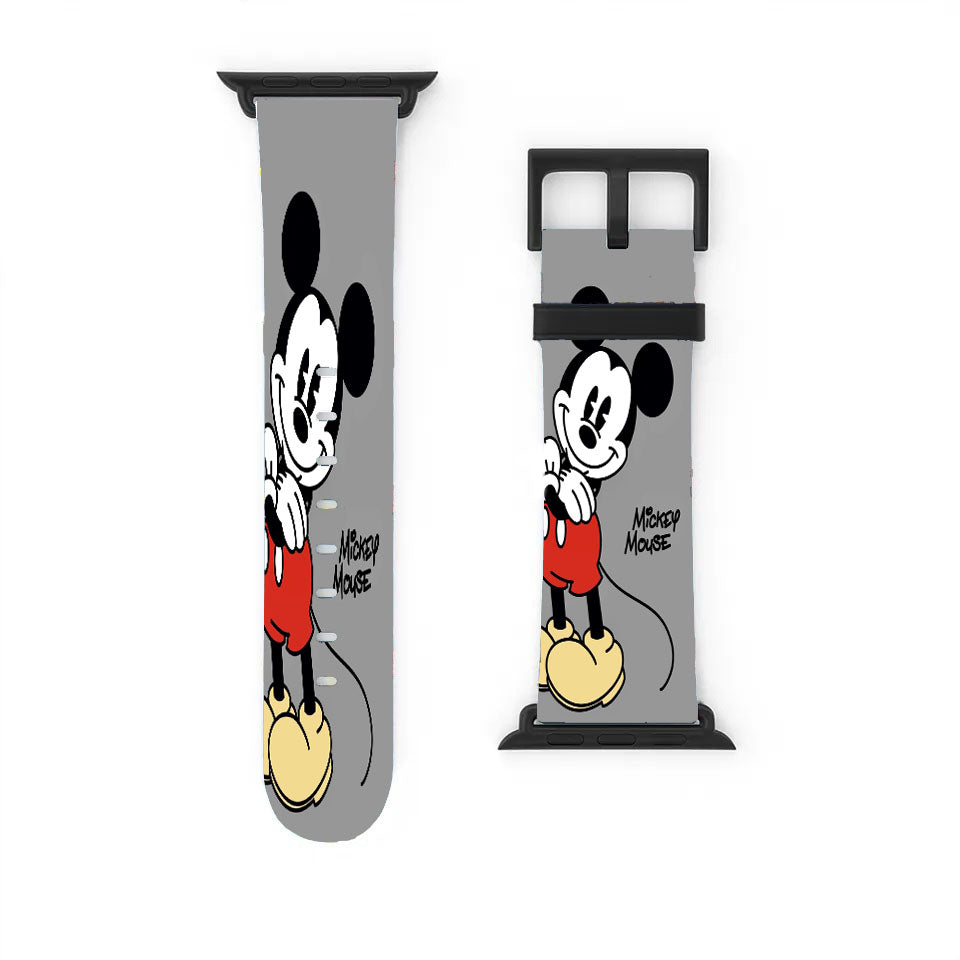 Mickey Mouse Gray Wallpaper Apple Watch Band 38Mm - 44Mm