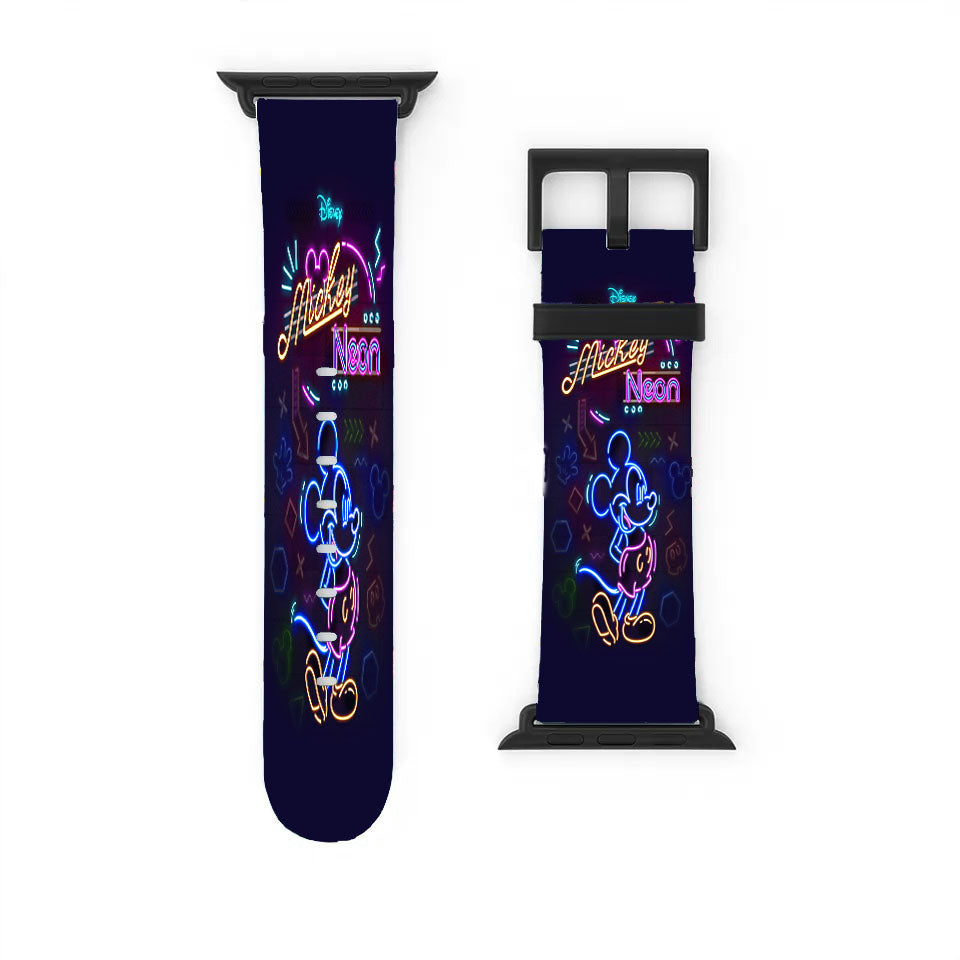 Mickey Mouse Neon Wallpaper Apple Watch Band 38Mm - 44Mm