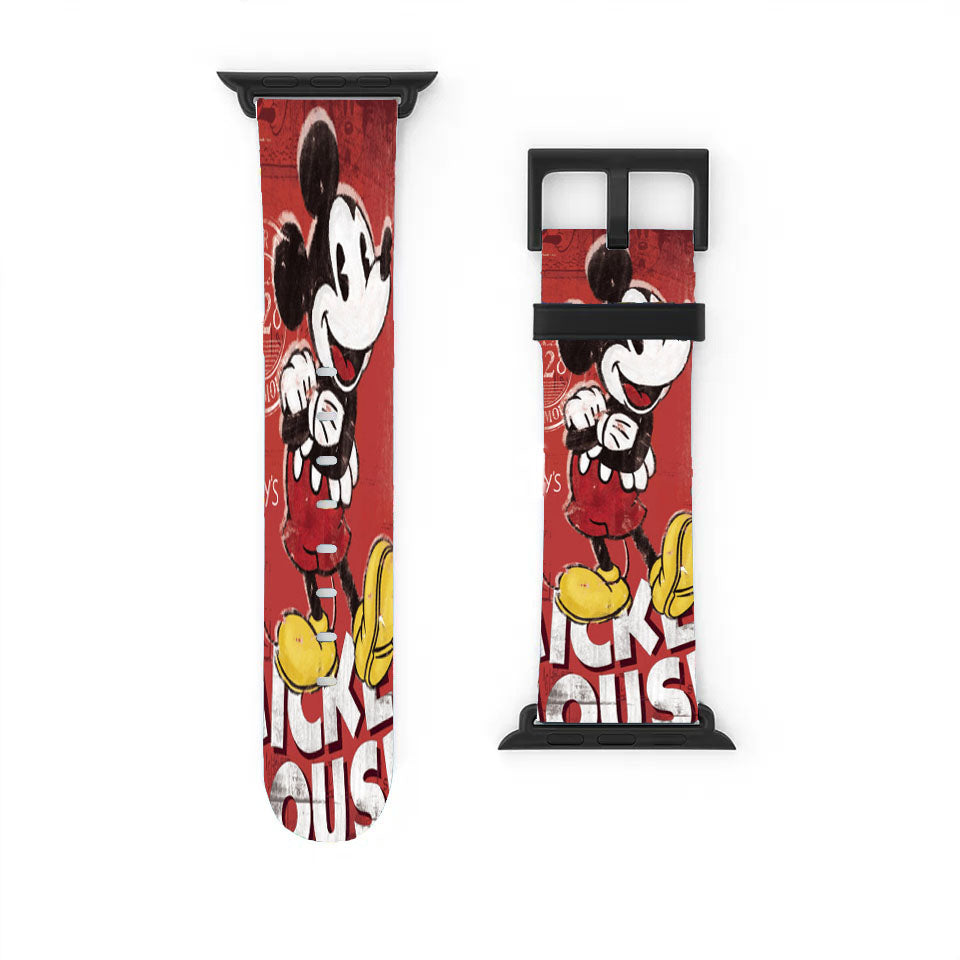 Mickey Mouse Retro Red Maxi Poster Apple Watch Band 38Mm - 44Mm