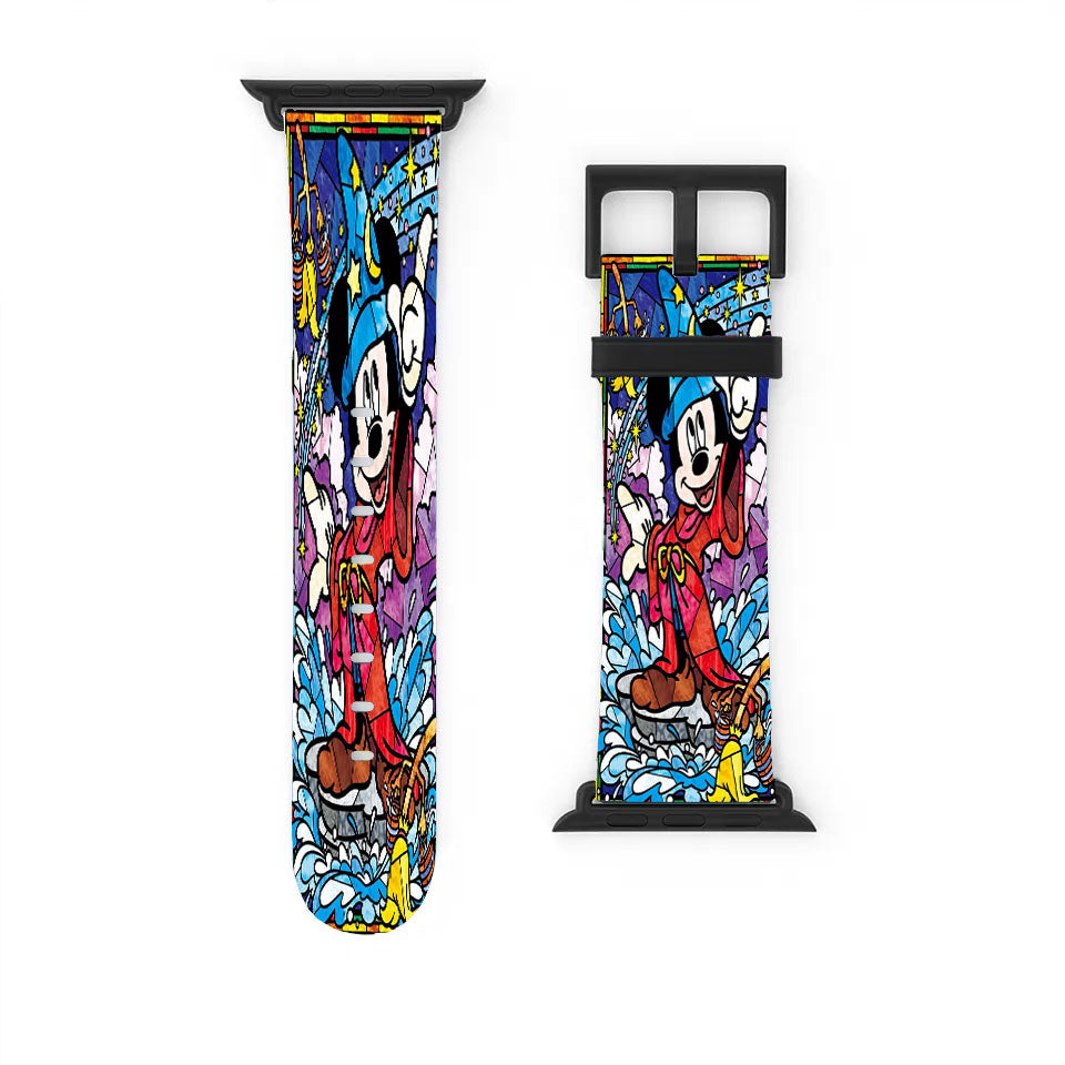 Mickey Mouse Stained Glass Apple Watch Band 38Mm - 44Mm
