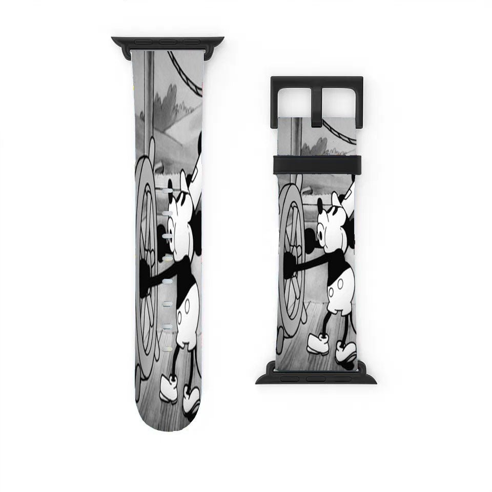 Mickey Mouse Steam Boat Willie Vintage Apple Watch Band 38Mm - 44Mm