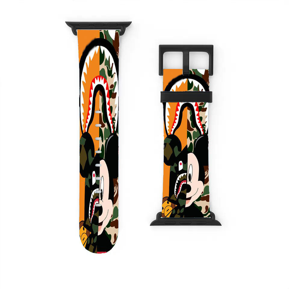 Mickey Wear A Bape Apple Watch Band 38Mm - 44Mm