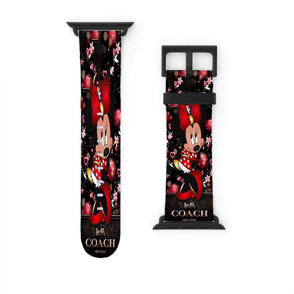 Minnie Mouse Coach Flowers New Apple Watch Band 38Mm - 44Mm