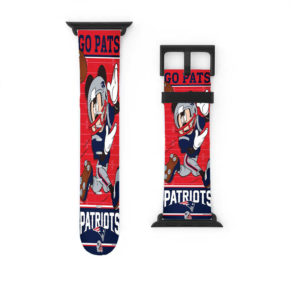 New England Patriots Disney Mickey Mouse Apple Watch Band 38Mm - 44Mm
