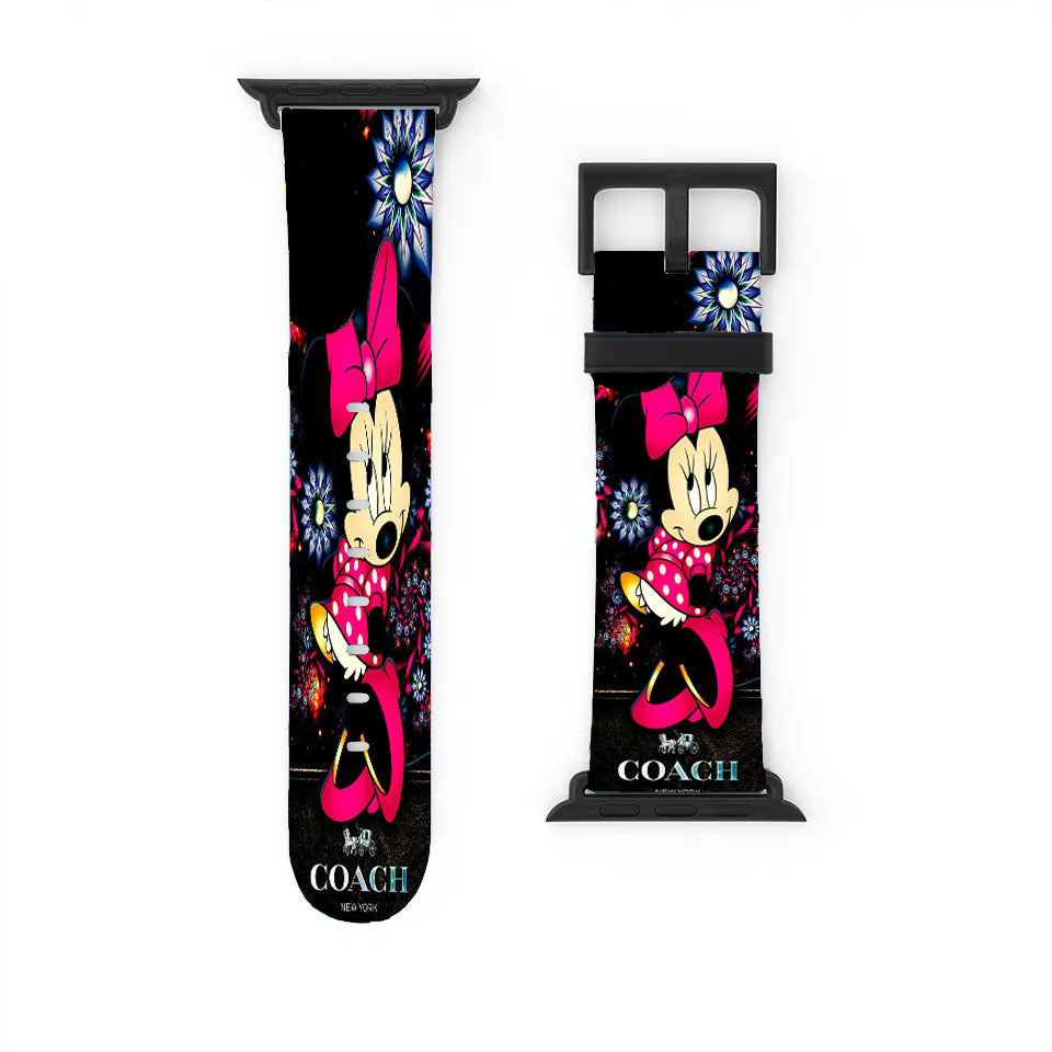 New Minnie Mouse Coach 1 Apple Watch Band 38Mm - 44Mm