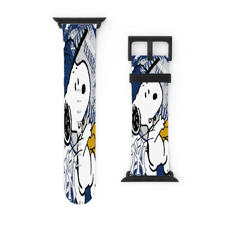 New York Yankees Snoopy Apple Watch Band 38Mm - 44Mm