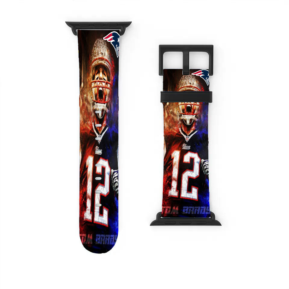 Nfl Patriots 12 Tom Brady Apple Watch Band 38Mm - 44Mm