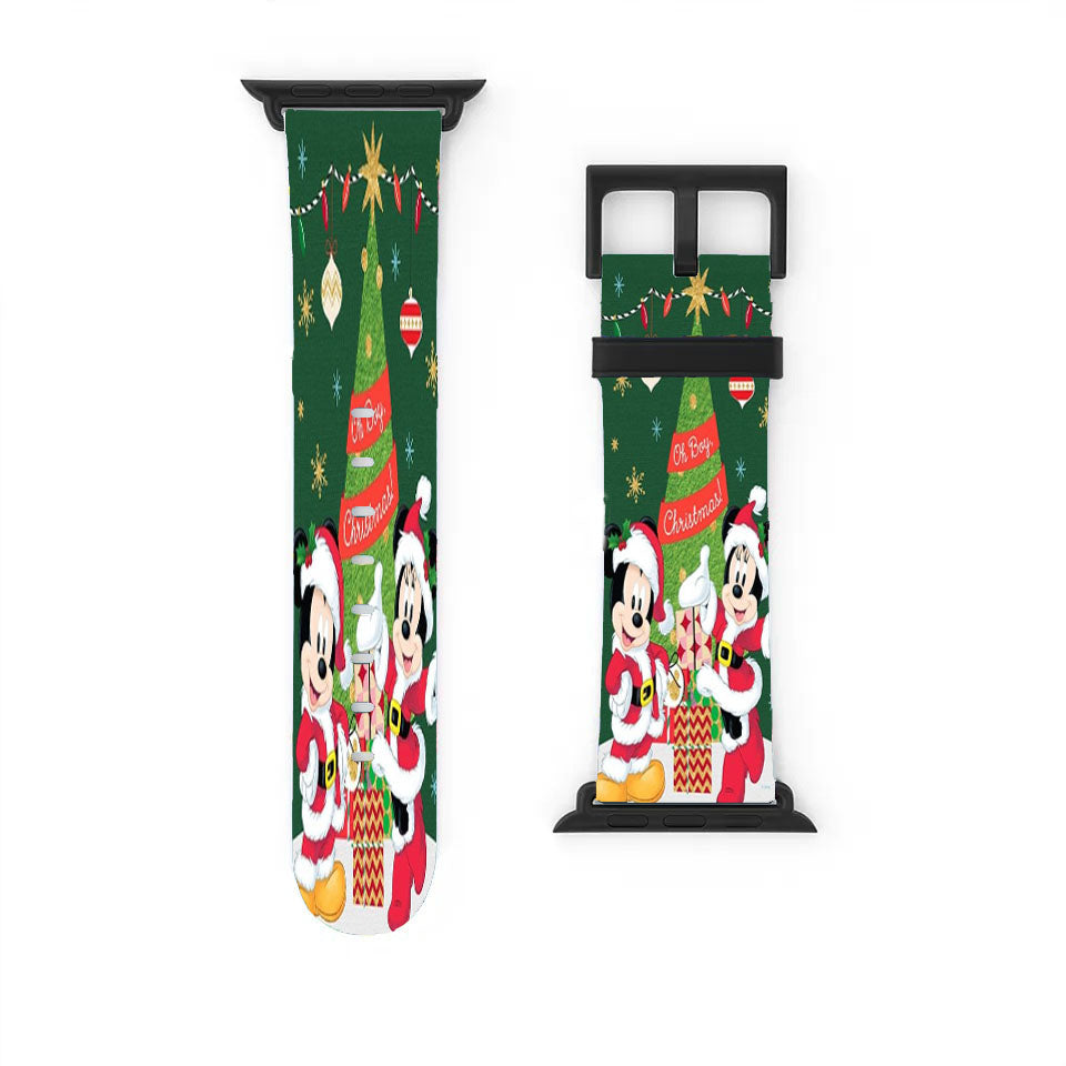 Oh Boy Christmas Mickey And Minnie Apple Watch Band 38Mm - 44Mm