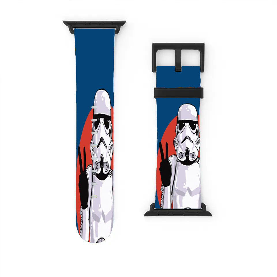 Peace Sign Storm Trooper Star Wars Apple Watch Band 38Mm - 44Mm