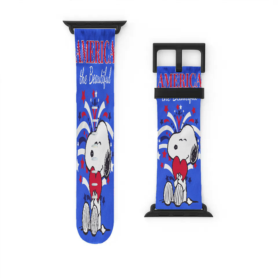 Peanuts America The Beautiful Snoopy Apple Watch Band 38Mm - 44Mm