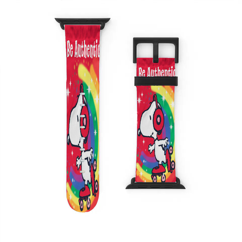 Peanuts Be Authentic Snoopy Roller-Skate Apple Watch Band 38Mm - 44Mm