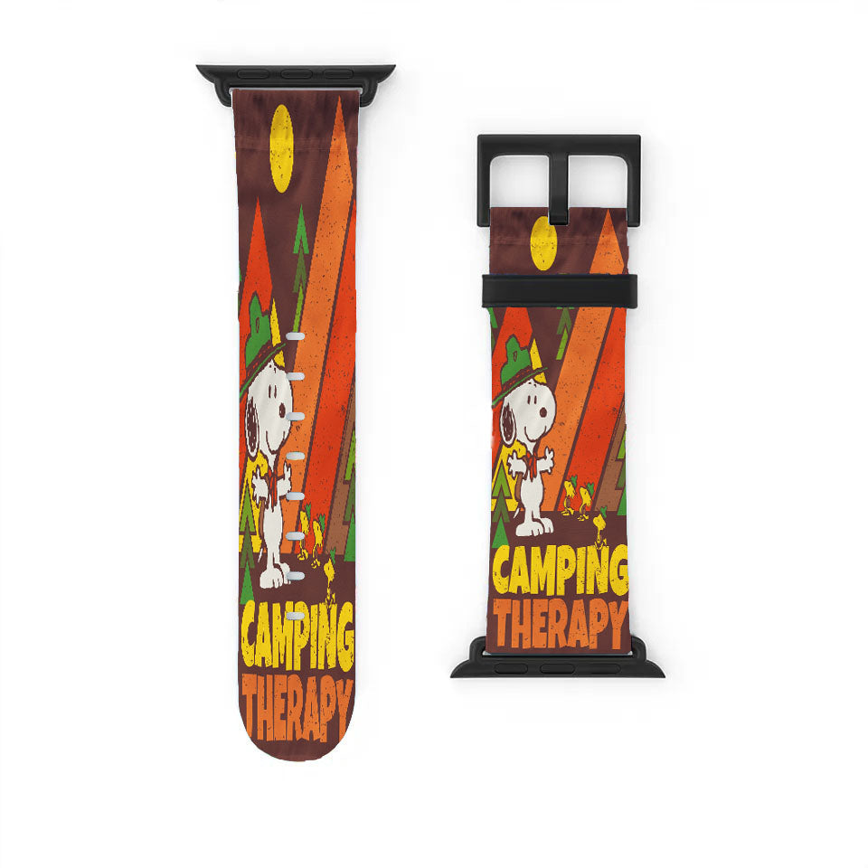 Peanuts Camping Therapy Snoopy Apple Watch Band 38Mm - 44Mm