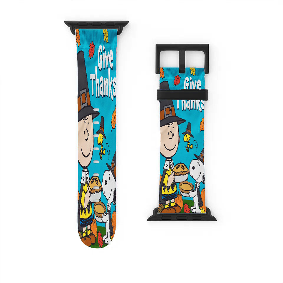 Peanuts Charlie Brown And Snoopy Thanksgiving Apple Watch Band 38Mm - 44Mm