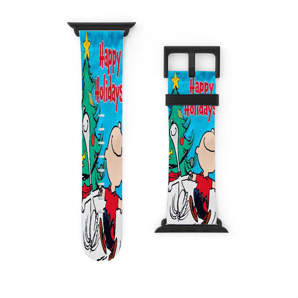Peanuts Christmas Snoopy And Charlie Brown Apple Watch Band 38Mm - 44Mm