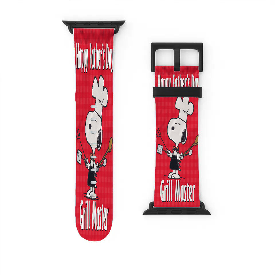 Peanuts Happy Father'S Day Grill Master Apple Watch Band 38Mm - 44Mm