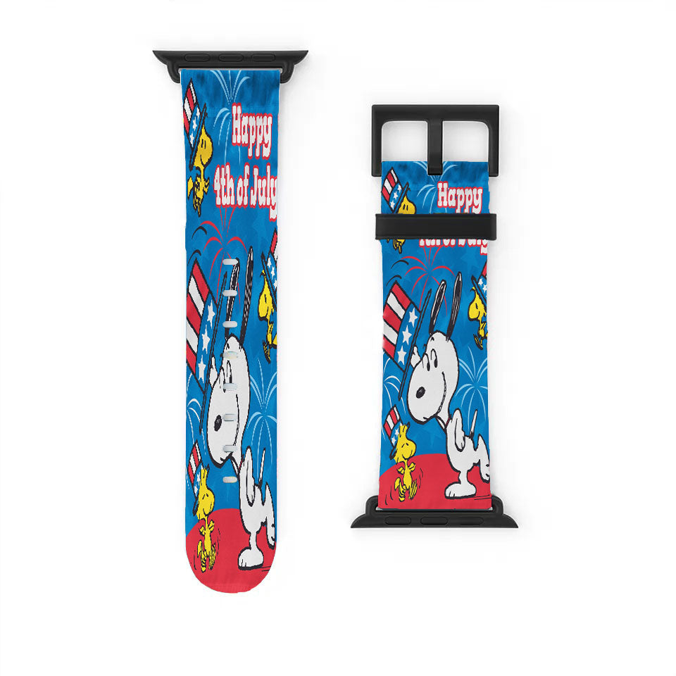 Peanuts Happy Fourth Top Hat Snoopy Apple Watch Band 38Mm - 44Mm