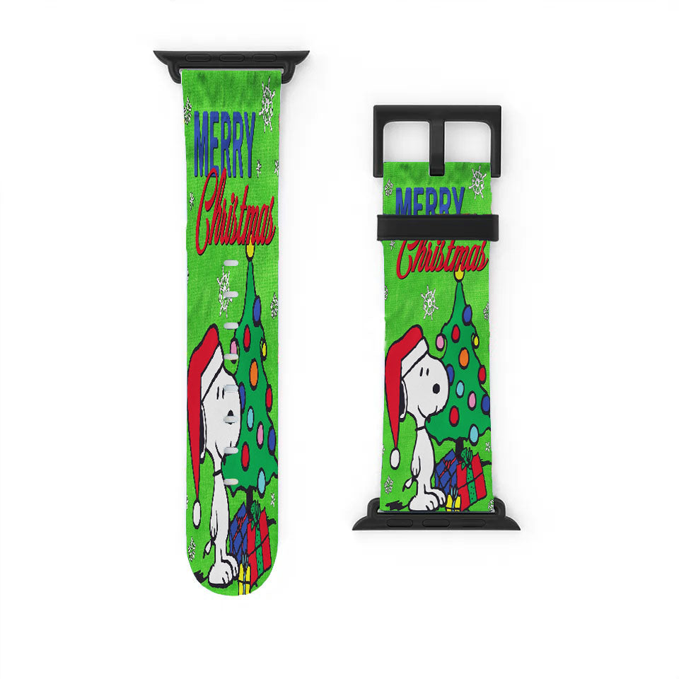 Peanuts Merry Christmas Snoopy Apple Watch Band 38Mm - 44Mm
