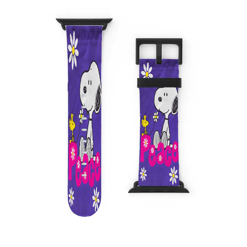 Peanuts Peace Snoopy Apple Watch Band 38Mm - 44Mm