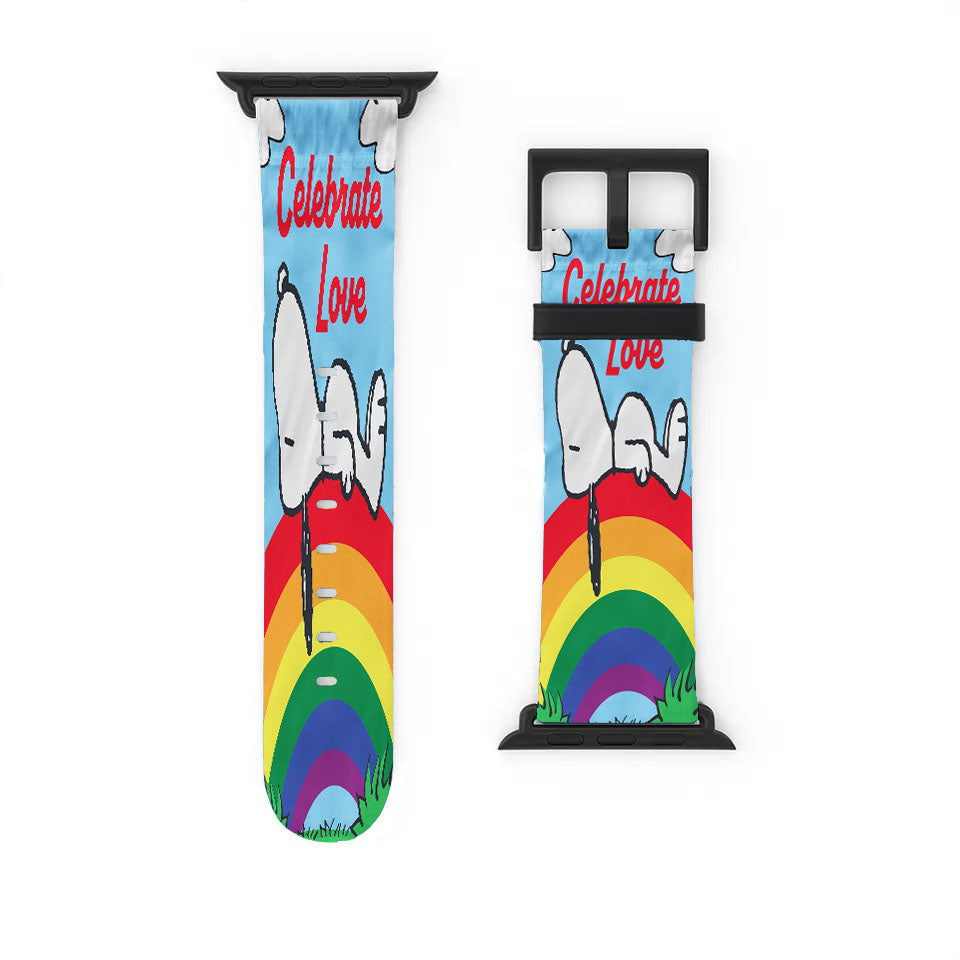 Peanuts Rainbow Celebrate Love Snoopy Apple Watch Band 38Mm - 44Mm