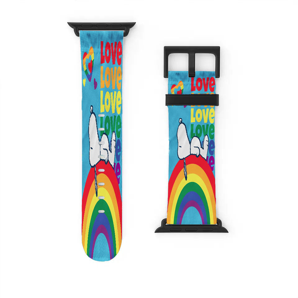 Peanuts Rainbow Pride Snoopy Apple Watch Band 38Mm - 44Mm