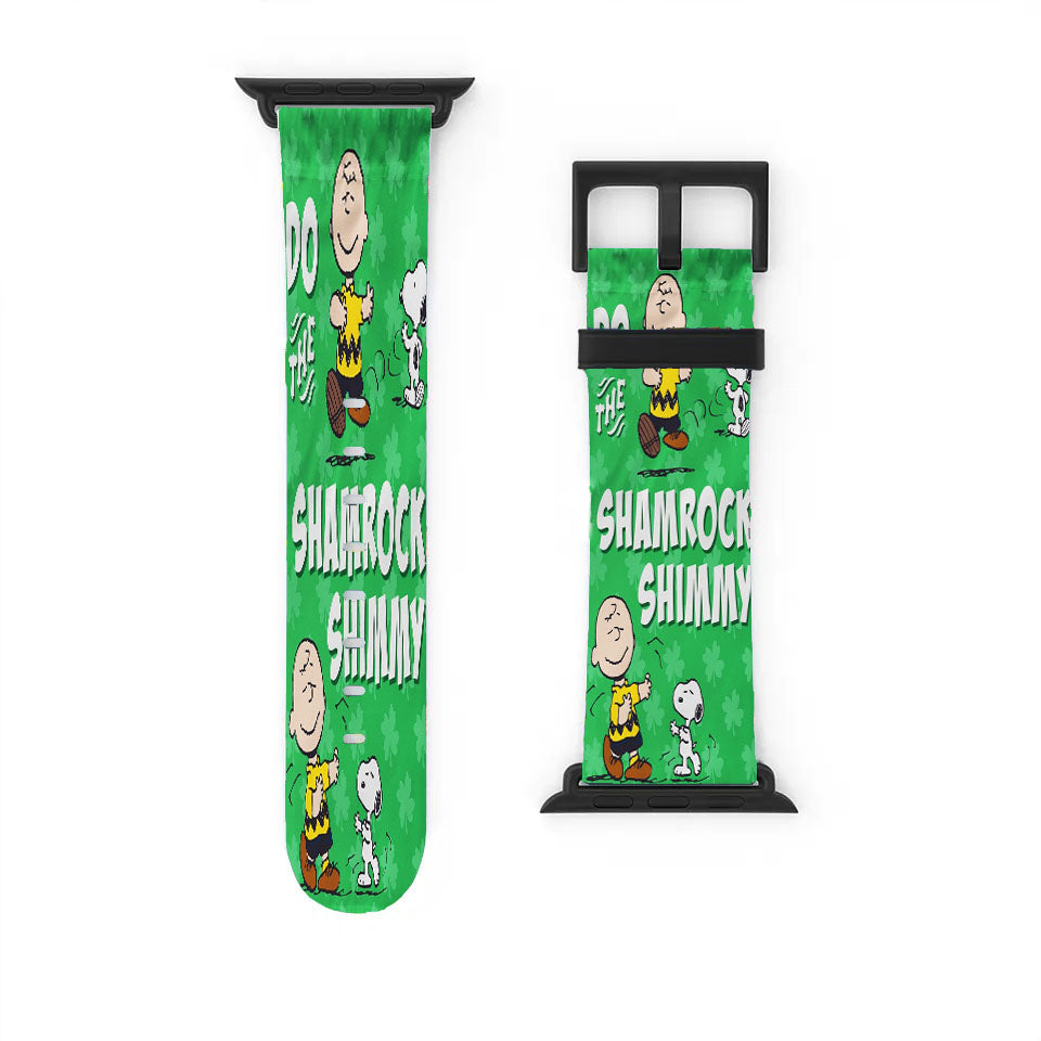 Peanuts Snoopy And Charlie Brown Shamrock Apple Watch Band 38Mm - 44Mm