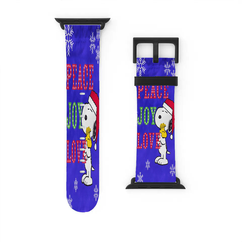 Peanuts Snoopy And Woodstock Christmas Apple Watch Band 38Mm - 44Mm