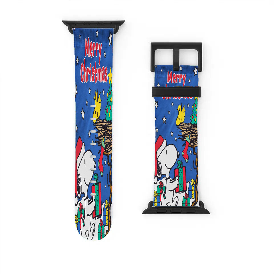 Peanuts Snoopy And Woodstock Christmas 2 Apple Watch Band 38Mm - 44Mm