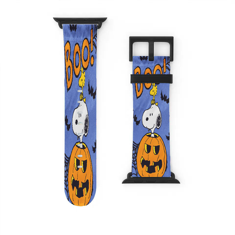 Peanuts Snoopy And Woodstock Halloween Apple Watch Band 38Mm - 44Mm