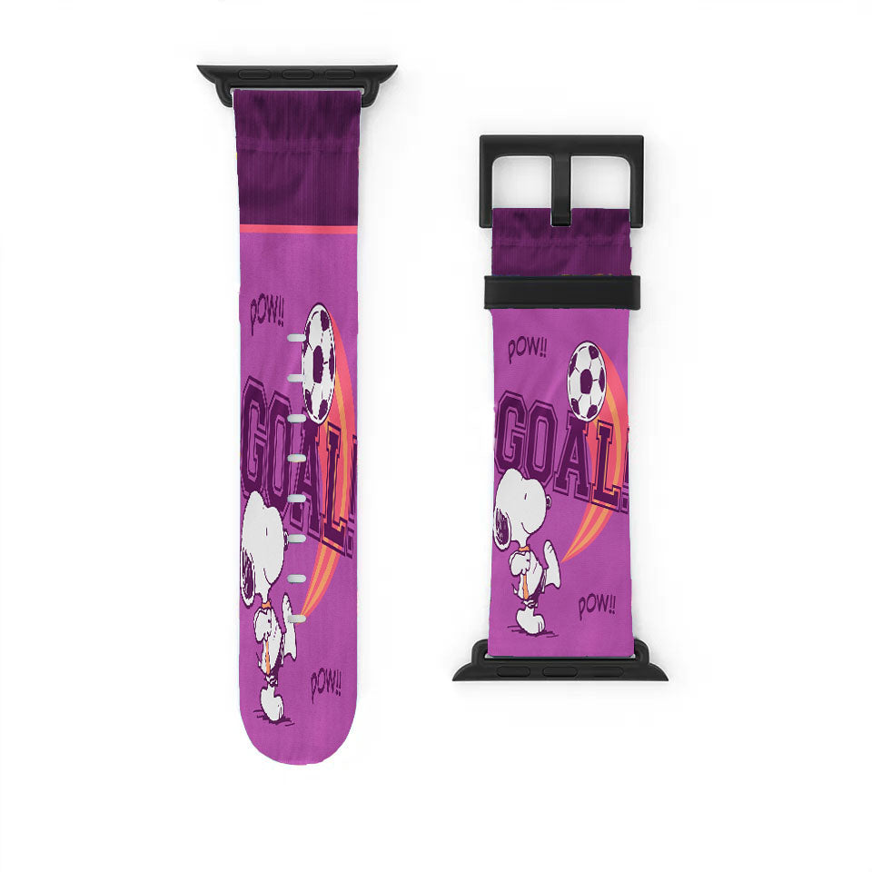 Peanuts Snoopy Soccer Goal Apple Watch Band 38Mm - 44Mm