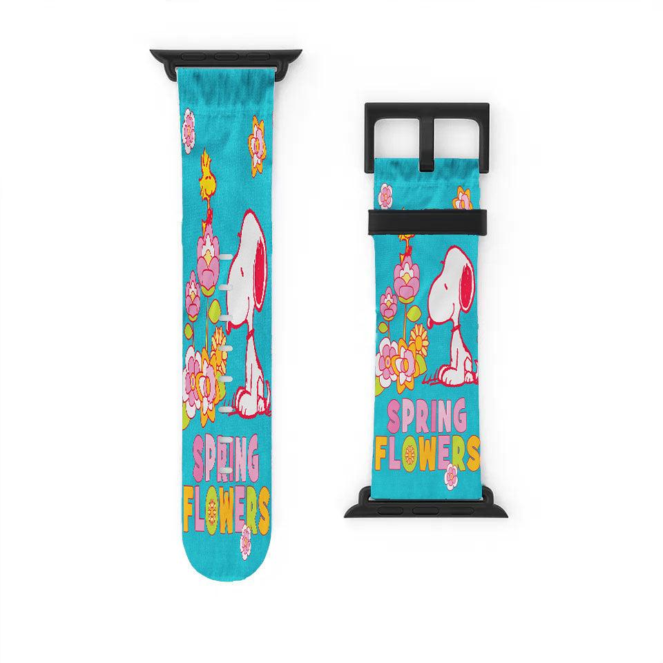 Peanuts Spring Flowers Apple Watch Band 38Mm - 44Mm
