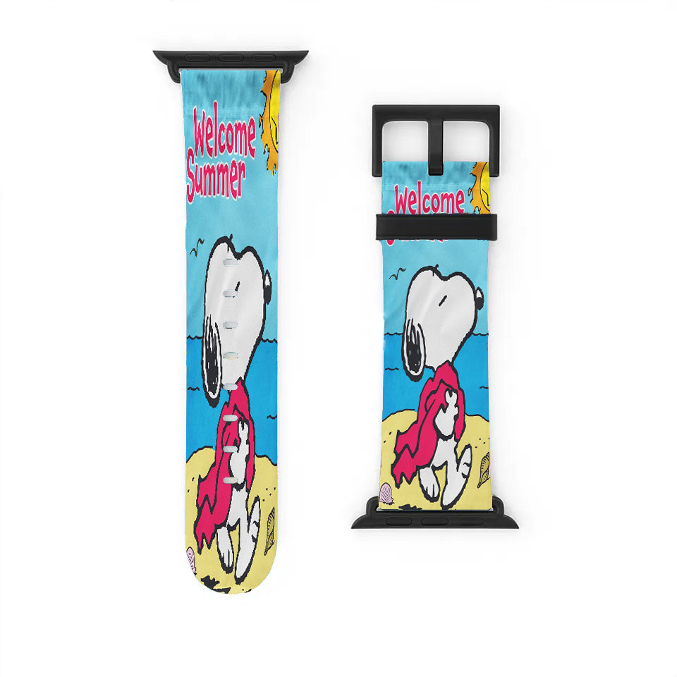 Peanuts Summer Beach Snoopy Apple Watch Band 38Mm - 44Mm