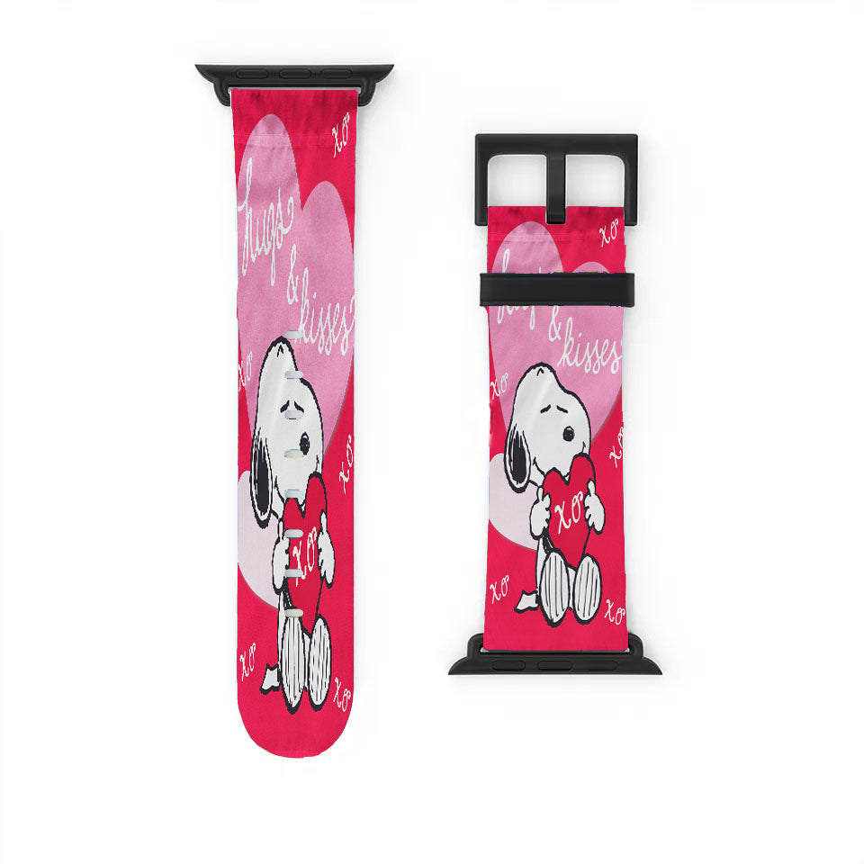 Peanuts Valentines Day Hugs And Kisses Apple Watch Band 38Mm - 44Mm