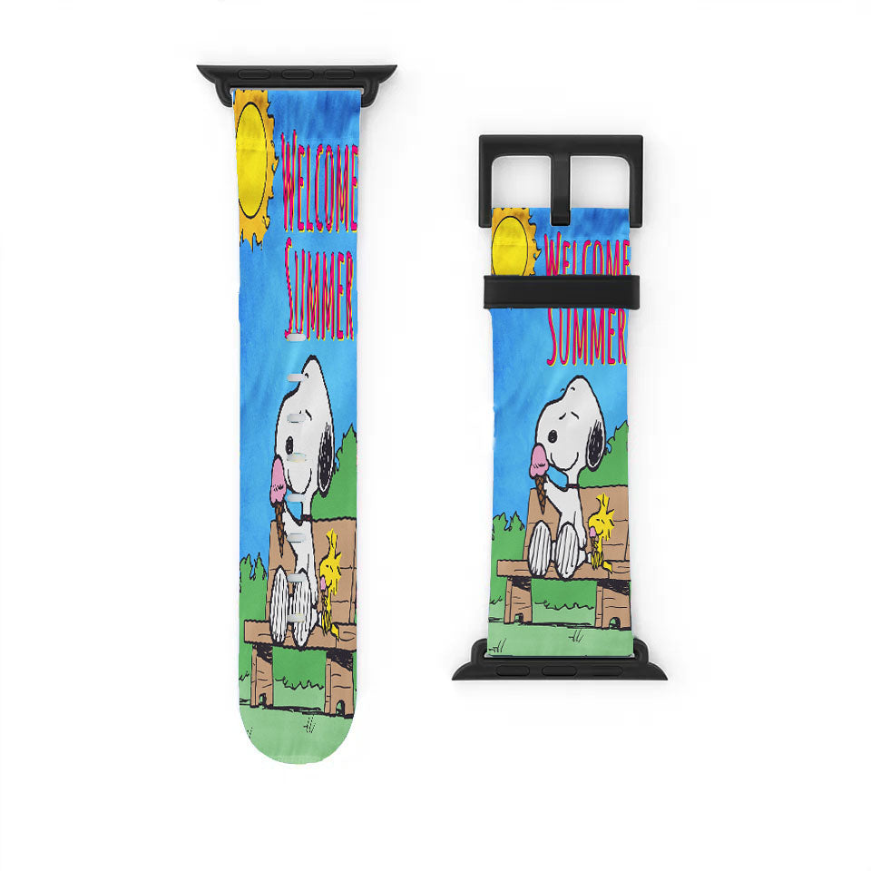 Peanuts Welcome Summer Snoopy & Woodstock Apple Watch Band 38Mm - 44Mm
