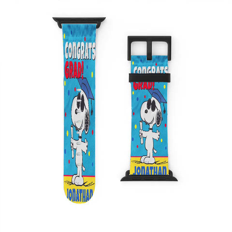 Personalized Snoopy Graduation Apple Watch Band 38Mm - 44Mm