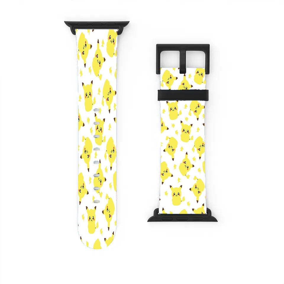 Pikachu Cute Pokemon Pattern Apple Watch Band 38Mm - 44Mm