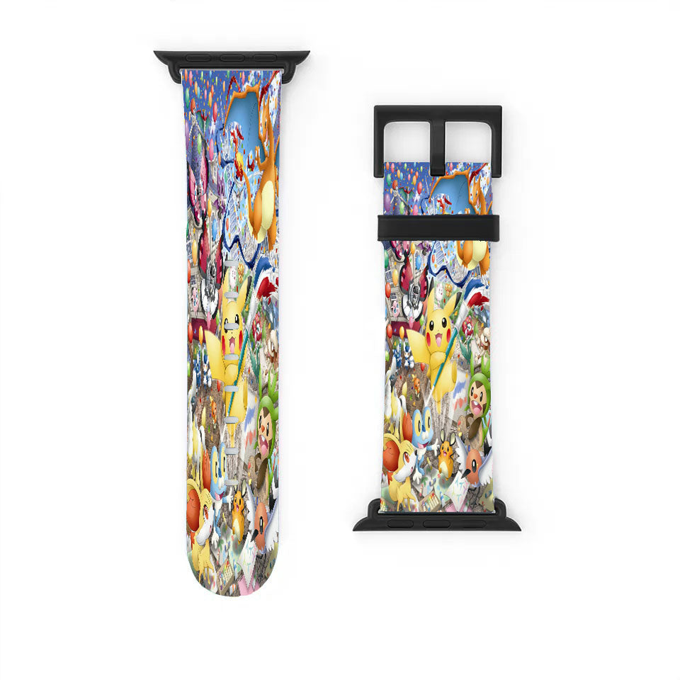Pikachu Pokemon All Monsters Art Apple Watch Band 38Mm - 44Mm