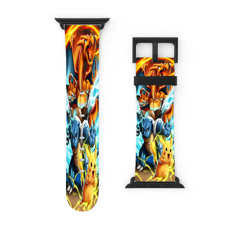 Pikachu X Blastoise X Charizard Apple Watch Band 38Mm - 44Mm