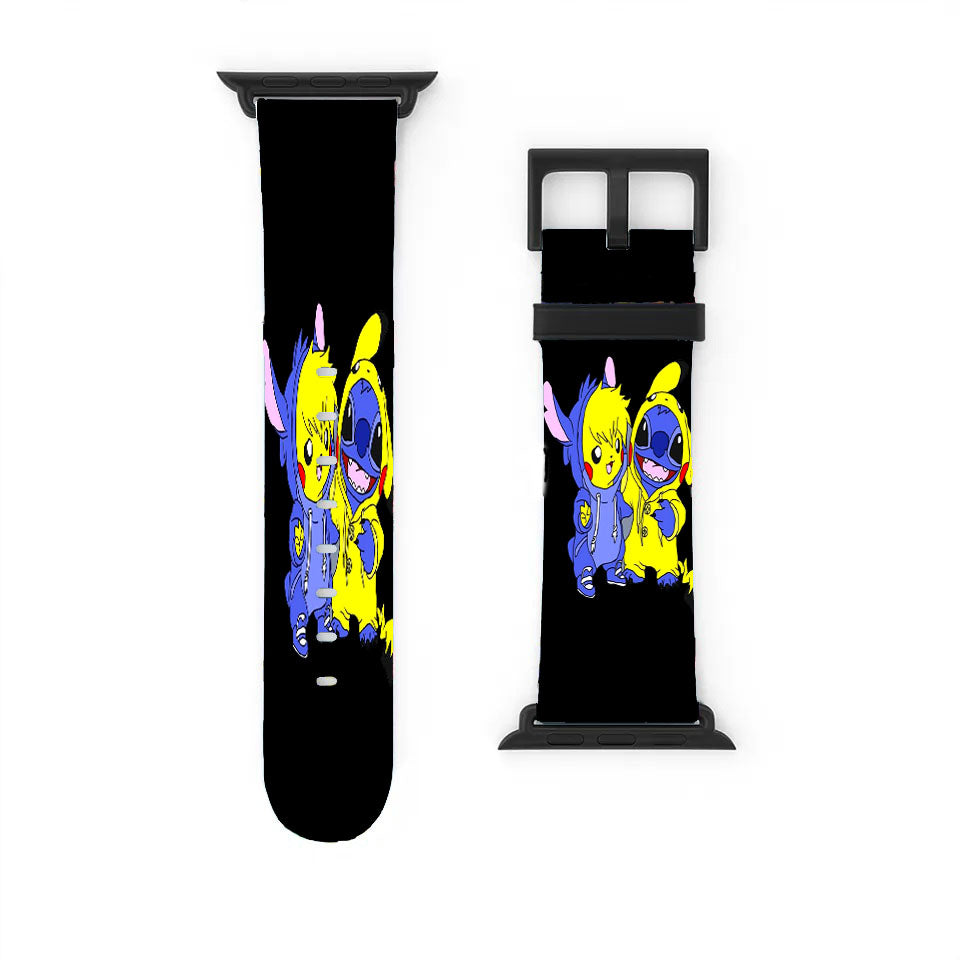 Pikachu X Stitch Apple Watch Band 38Mm - 44Mm