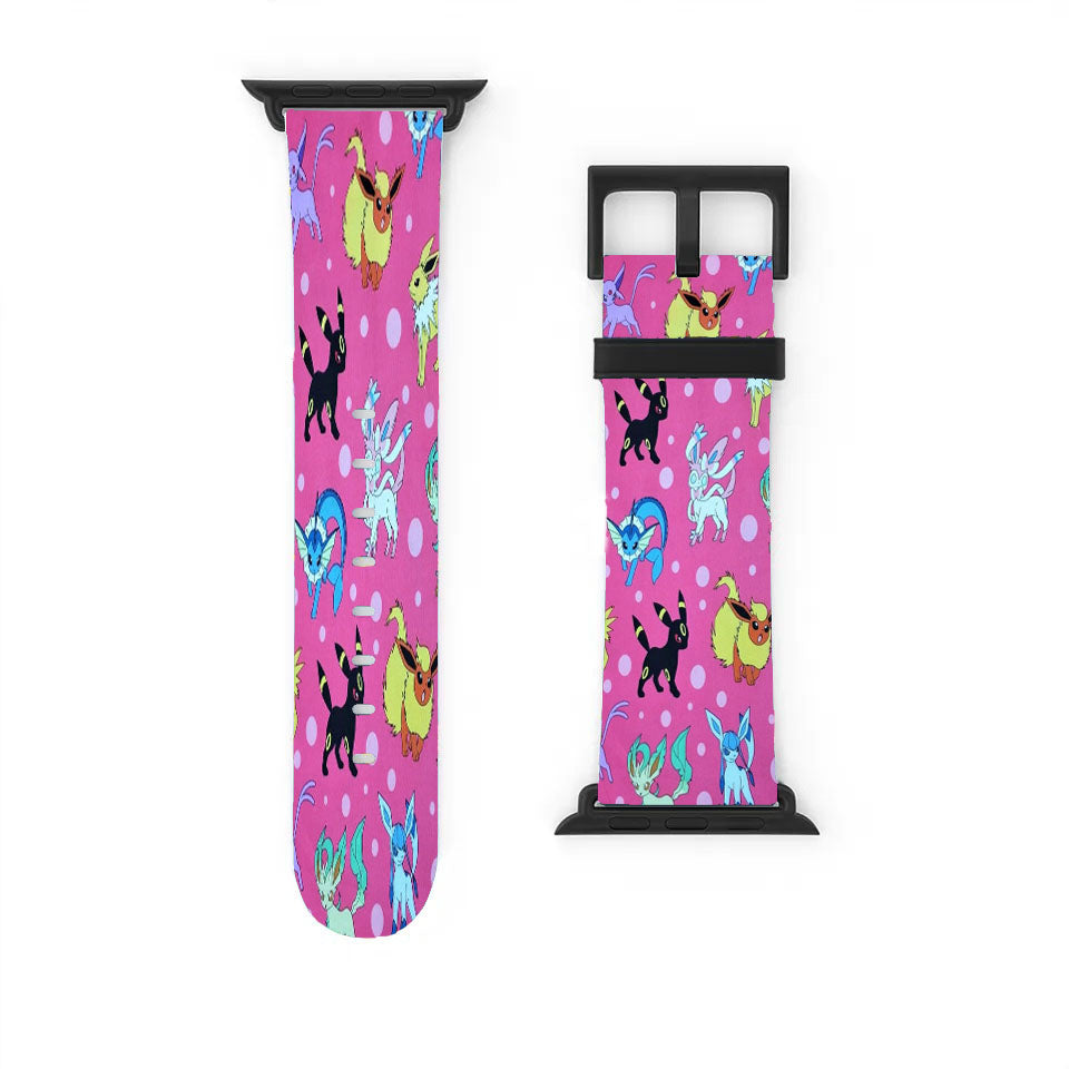 Pokemon Eeveelutions Pattern Apple Watch Band 38Mm - 44Mm