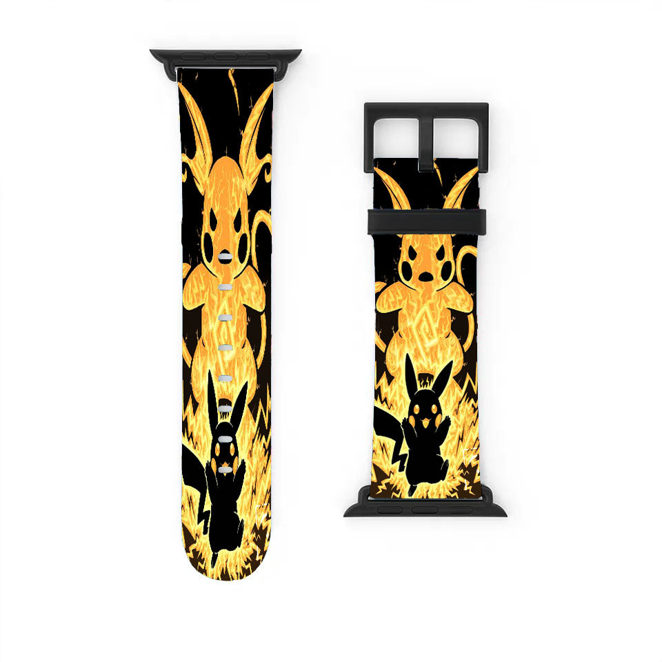 Pokemon Electric Pikachu And Raichu Apple Watch Band 38Mm - 44Mm