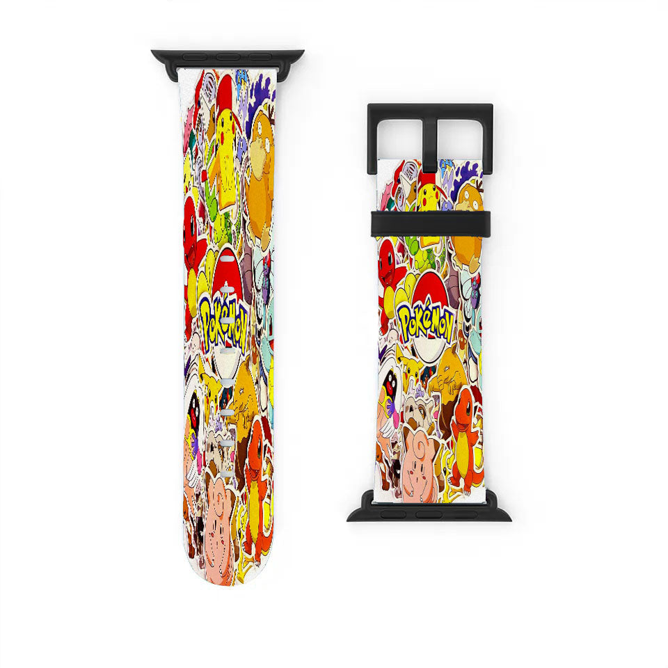 Pokemon Pikachu And All Friends Sticker Wallpaper Apple Watch Band 38Mm - 44Mm