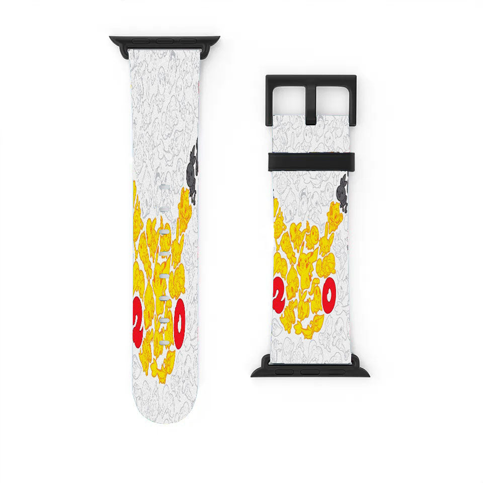 Pokemon Yellow Pikachu Pattern Apple Watch Band 38Mm - 44Mm