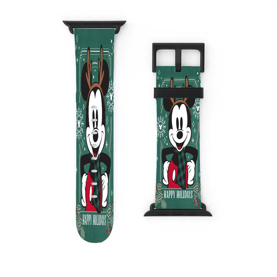 Reindeer Holiday Mickey Apple Watch Band 38Mm - 44Mm