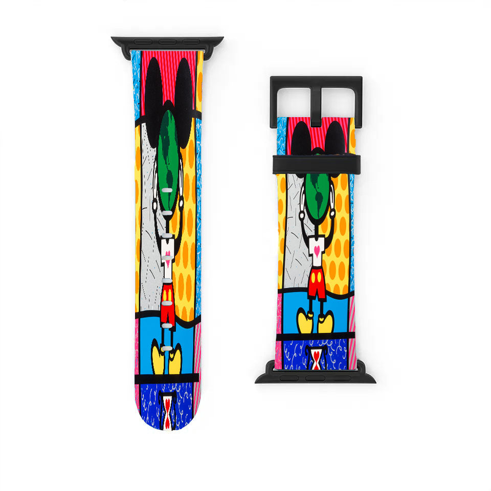 Romero Britto Mickeys World Wallpaper Apple Watch Band 38Mm - 44Mm