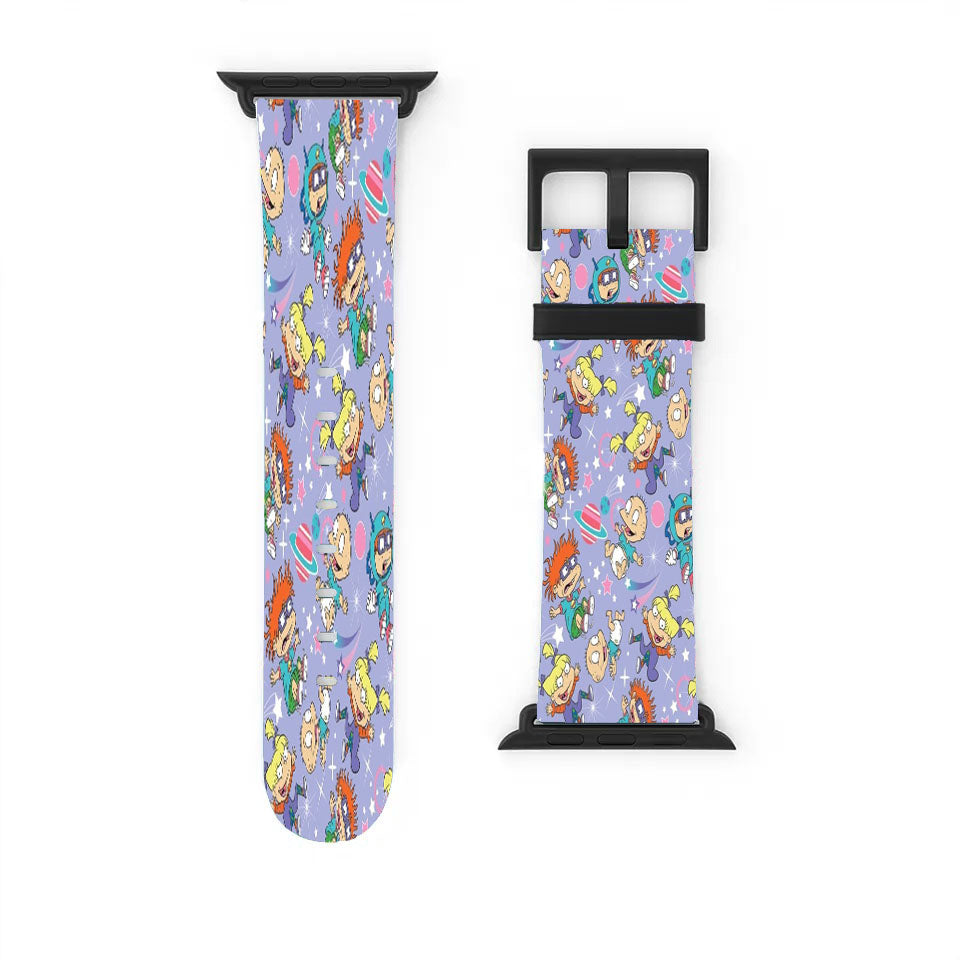 Rugrats Pattern Plannet Wallpaper Apple Watch Band 38Mm - 44Mm