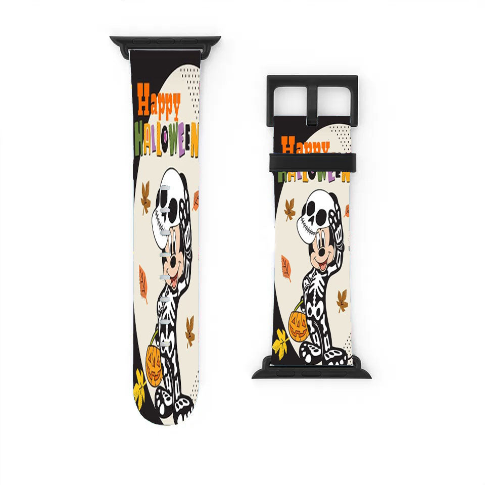 Skeleton Mickey Happy Halloween Apple Watch Band 38Mm - 44Mm